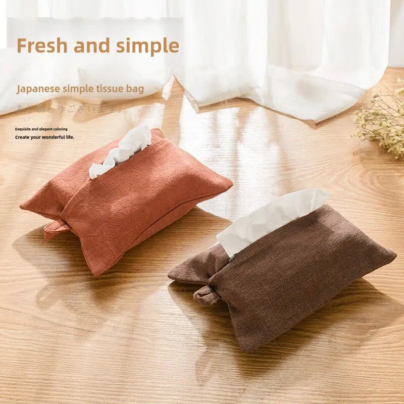 

4PCS Tissue Box Cover for Kleenex Napkin Box Kitchen Storage Car Tissue Holder Washable Home Office Rectangle Nightstand Coffee