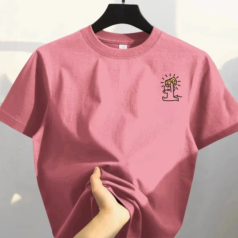Neuer Sommer 2026 Modetrend Retro-Print T-Shirt Locker und Lässig Kurzärmeliges Baumwoll-Sporttop für Männer und Frauen – Detail 2