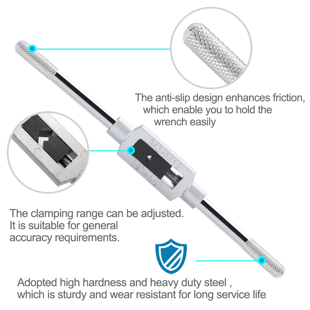 Zestaw gwintowników i narzynek CMCP 8/20/40 szt. M3-M12, narzędzia do gwintowania męskiego, stal stopowa, elementy wewnętrzne do obróbki metalu