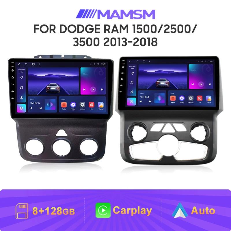 MAMSM Android Car Multimedia Player For Dodge RAM 1500 2500 3500 2013 - 2018 Wireless CarPlay Car Radio DSP GPS Navigation Radio