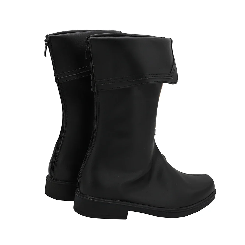 Arknights Courier Cosplay Boots Black Leather Shoes Custom Made for Unisex (3)