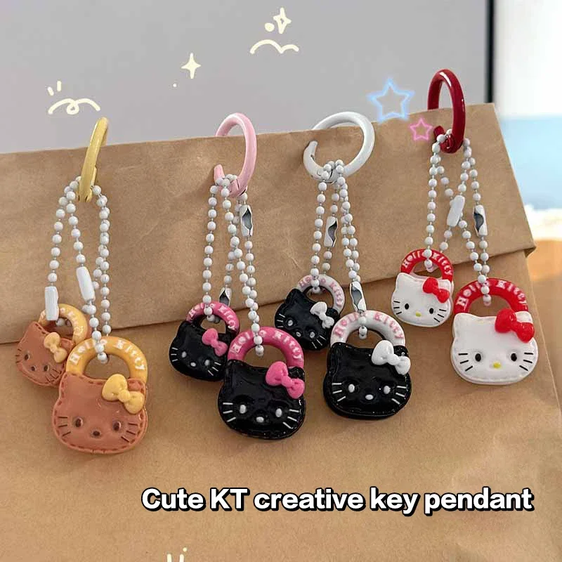 Hello Kitty Cat sleutelhanger mooie girly KT kat sleutelhanger tas hanger tas hangende decor sleutel accessoires paar vrienden cadeau
