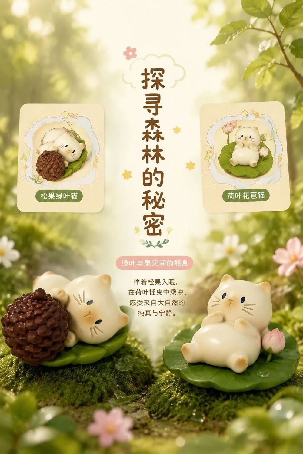 Katzen-Fantasy-Paradies Mystery Box Kawaii Leuchtende Katzen-Harzfigur Niedliche Schreibtisch-Dekoration Überraschende Mysteriöse Blindbox Spielzeug Geschenk – Detail 7
