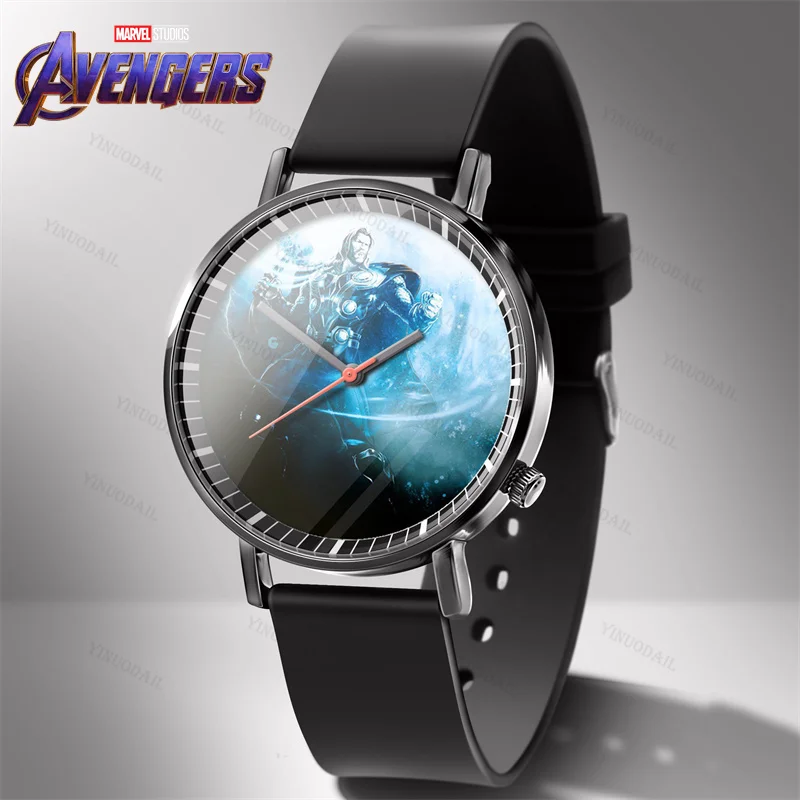 Spiderman Marvel Avengers Fashion Watch for Men Reloj Hombre Quartz Wristwatches Student Relogio Masculino Cartoon Figures Gift