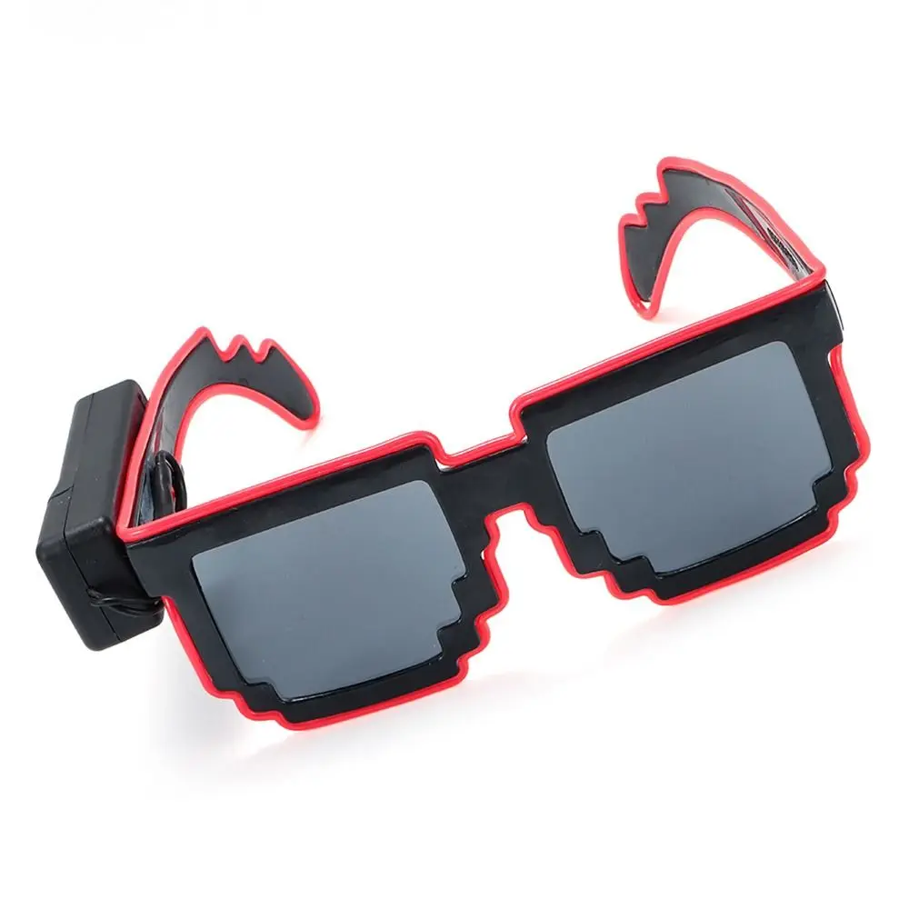 Wireless Mosaic LED Glasses Halloween Christmas Birthday Neon Party Nightclubs LED Light-up Glasses Glow in the Dark