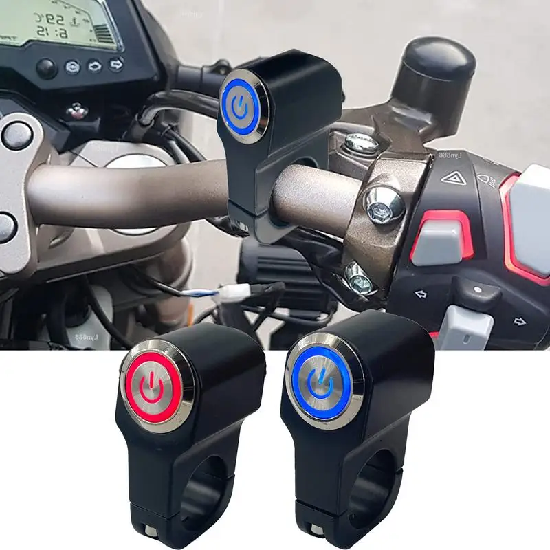 Motorcycle Switches Push Button Control Turn On/Off Waterproof Handlebar Mount Head Light Turn Switches For Scooter Electrombile