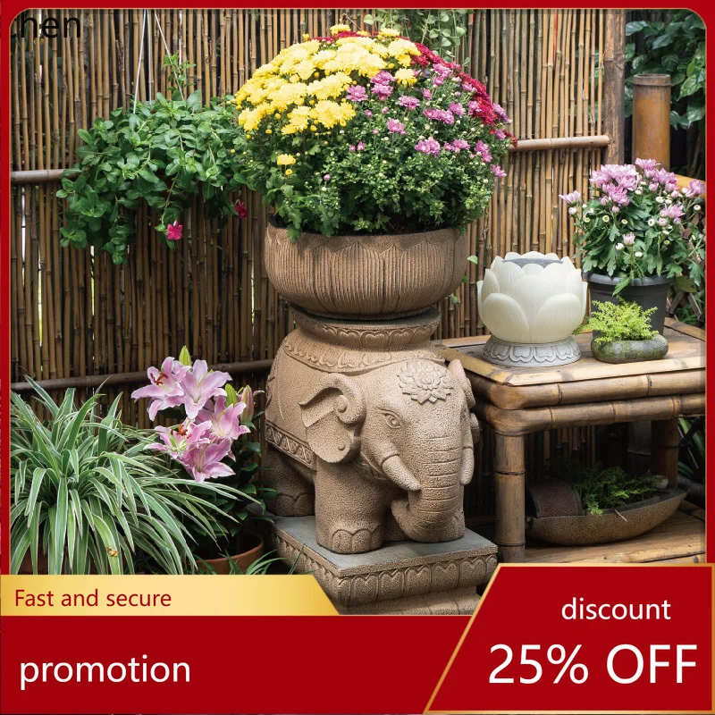 

ZML Chinese garden arrangement modeling flower pot courtyard villa flower pot ornament