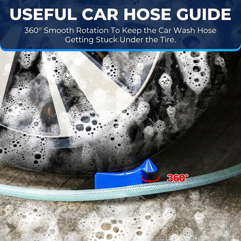 Car Hose Guide Tire Hose Roller, Used for Car Washing and Detailing, Prevents High-Pressure Washer Hoses from Getting Stuck Unde