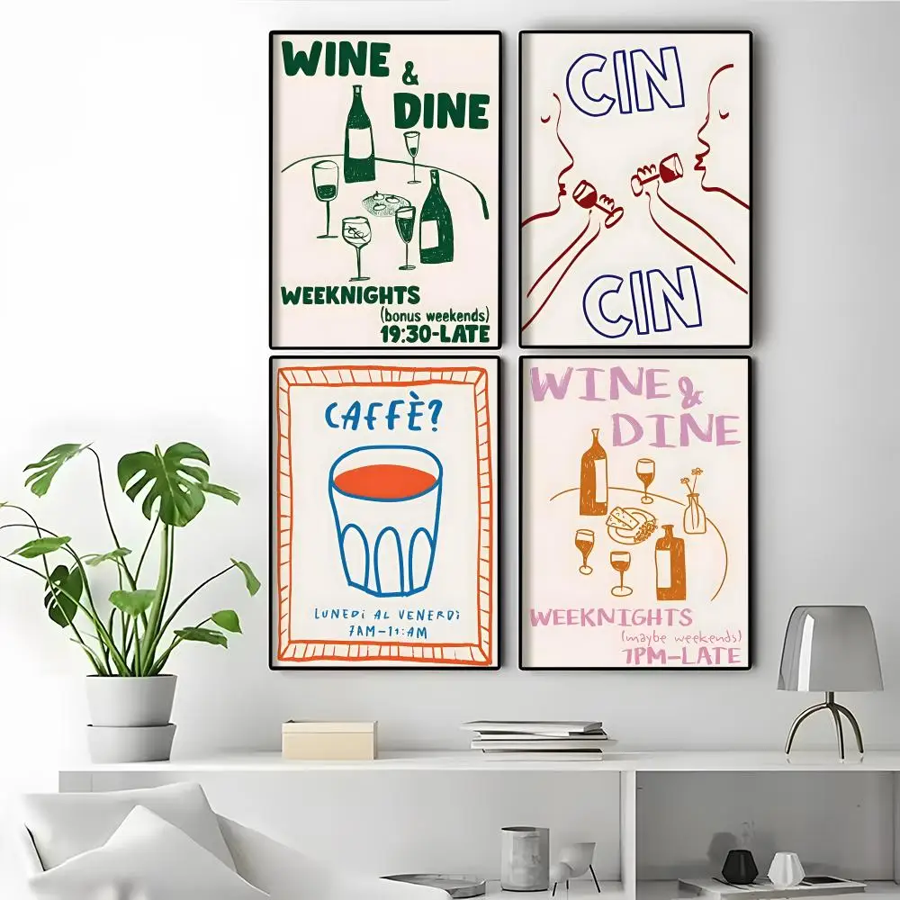 Maximalist Coffee Cheers Print Room Design Accessories Bedroom Wall Accessories Trendy Room Aesthetics Poster