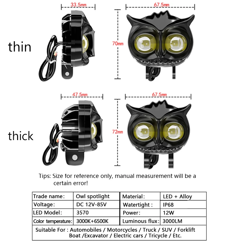 Hurcycles-Phare antibrouillard LED pour scooter RL, lampe auxiliaire, accessoires de moto, budgétaire de voiture, budgétaire de théâtre, document de tourisme