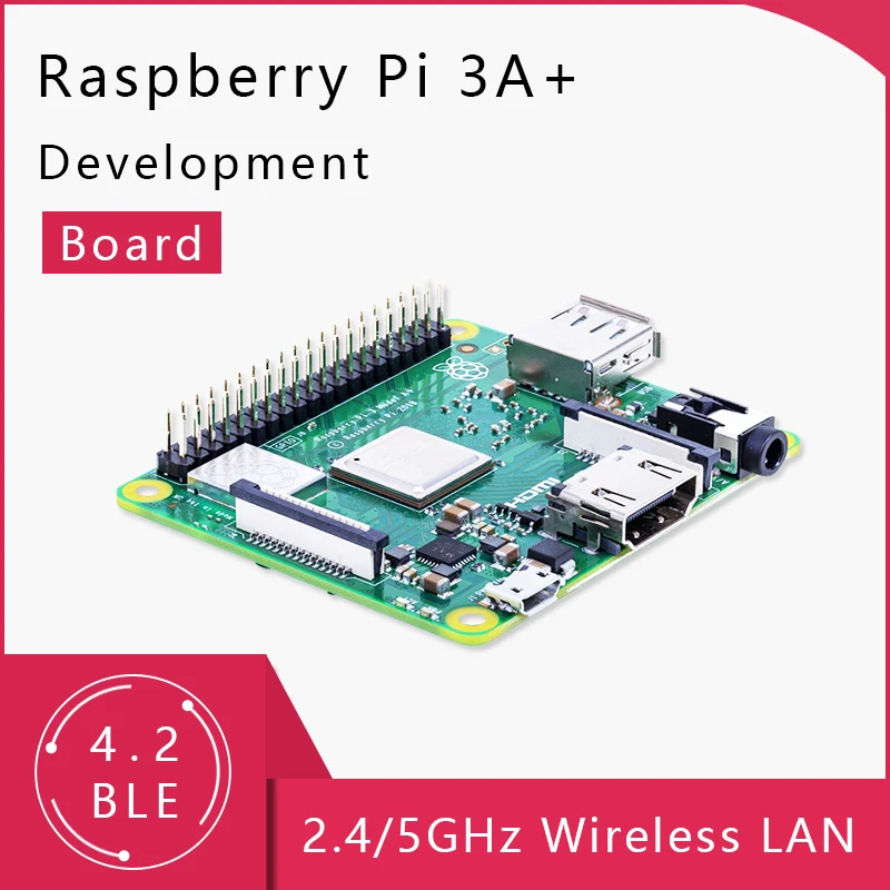 

Оригинальный Raspberry Pi 3 Model A+ Plus, 4-ядерный процессор BMC2837B0 512M RAM Pi 3A+ с Wi-Fi и Bluetooth