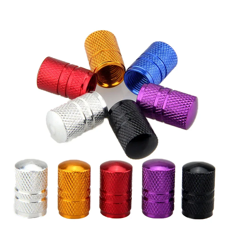 

4pcs/ set of tire valve covers for automobiles motorcycles and bicycles round valve cores colorful valve covers general models