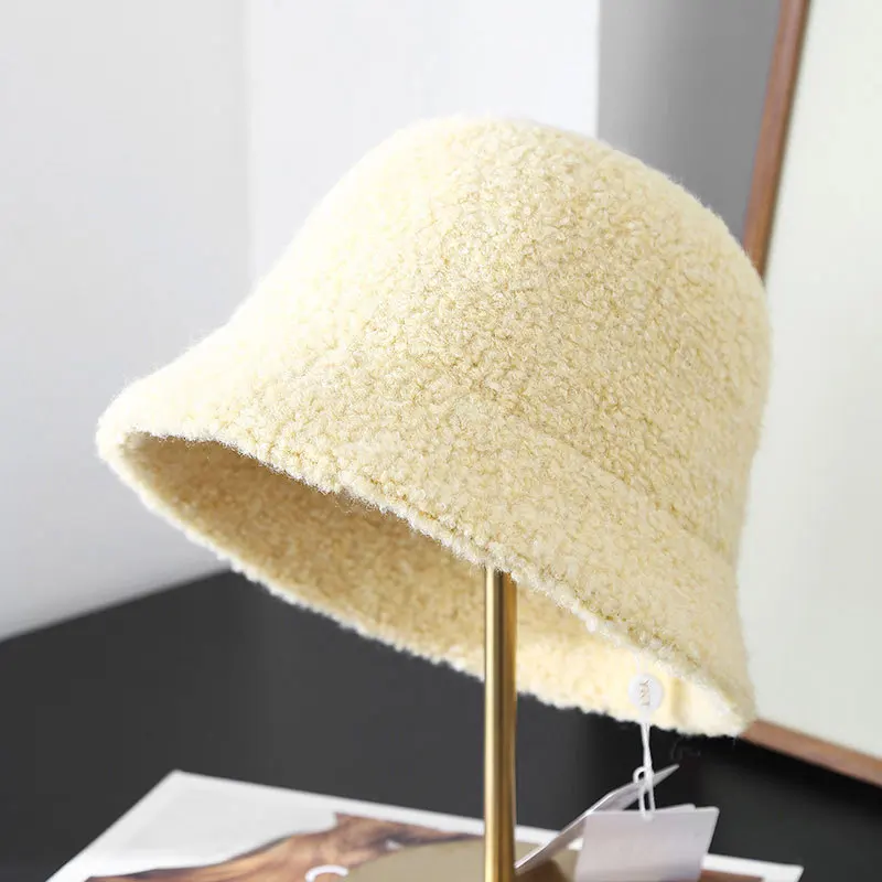 Bucket Hat Women Winter Wool Warm Wide Brim Warm Cap Accessory For Autumn Climb Outdoor Climb Camp