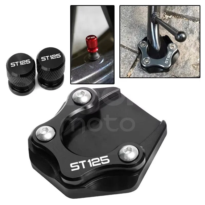 

FOR HONDA DAX125 ST125 ST 125 125CC 2022 2023 DAX 125 Motorcycle Side Stand Extension Pad Kickstand Enlarger Plate Bracket