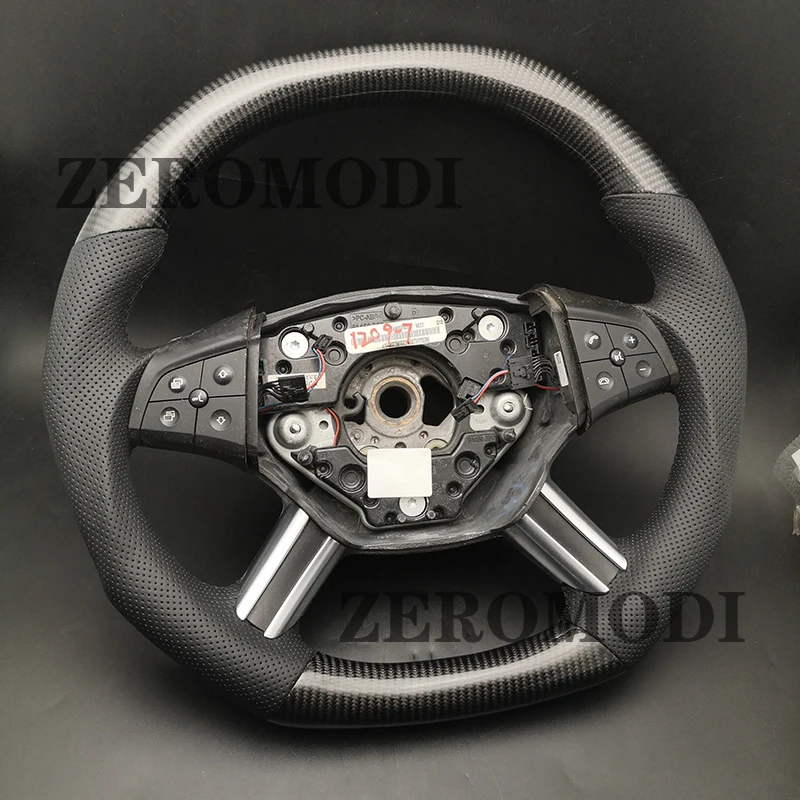 100% Real Carbon Fiber Steering Wheel For Mercedes Benz W164 W245 W251 ML GL B R Class 300 350 400 2006 2007 2008 2009