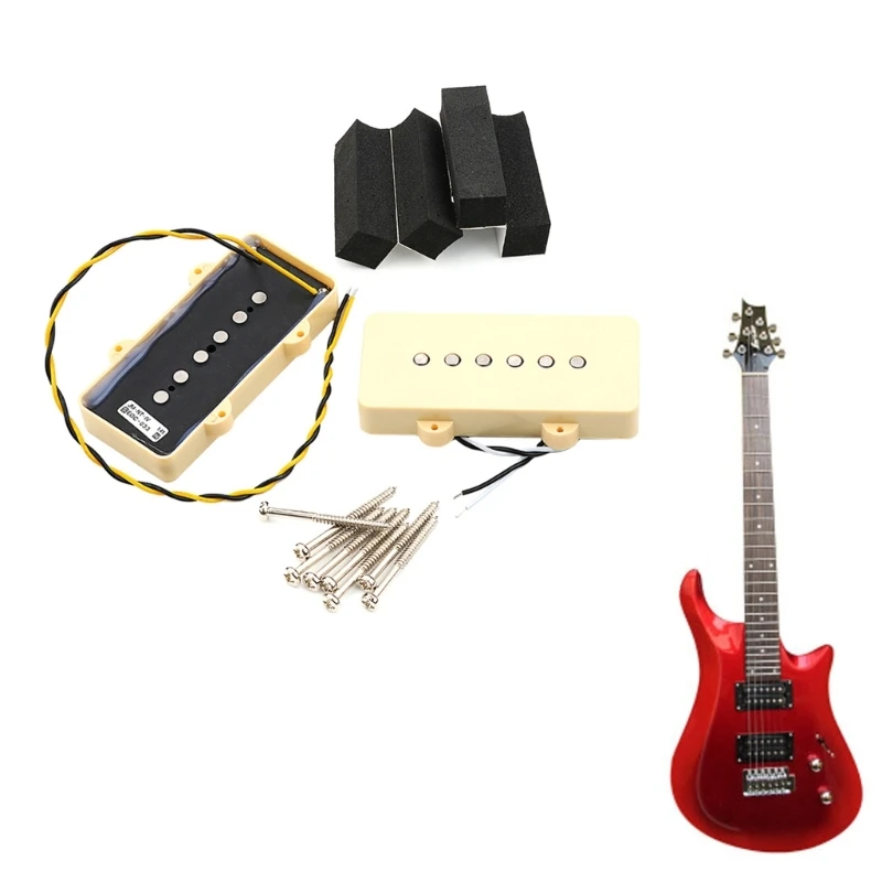 

Electric Guitar Parts Replacements Single Coil Guitar Pickups Neck and Bridge Pickup Replacement Sets 69HD