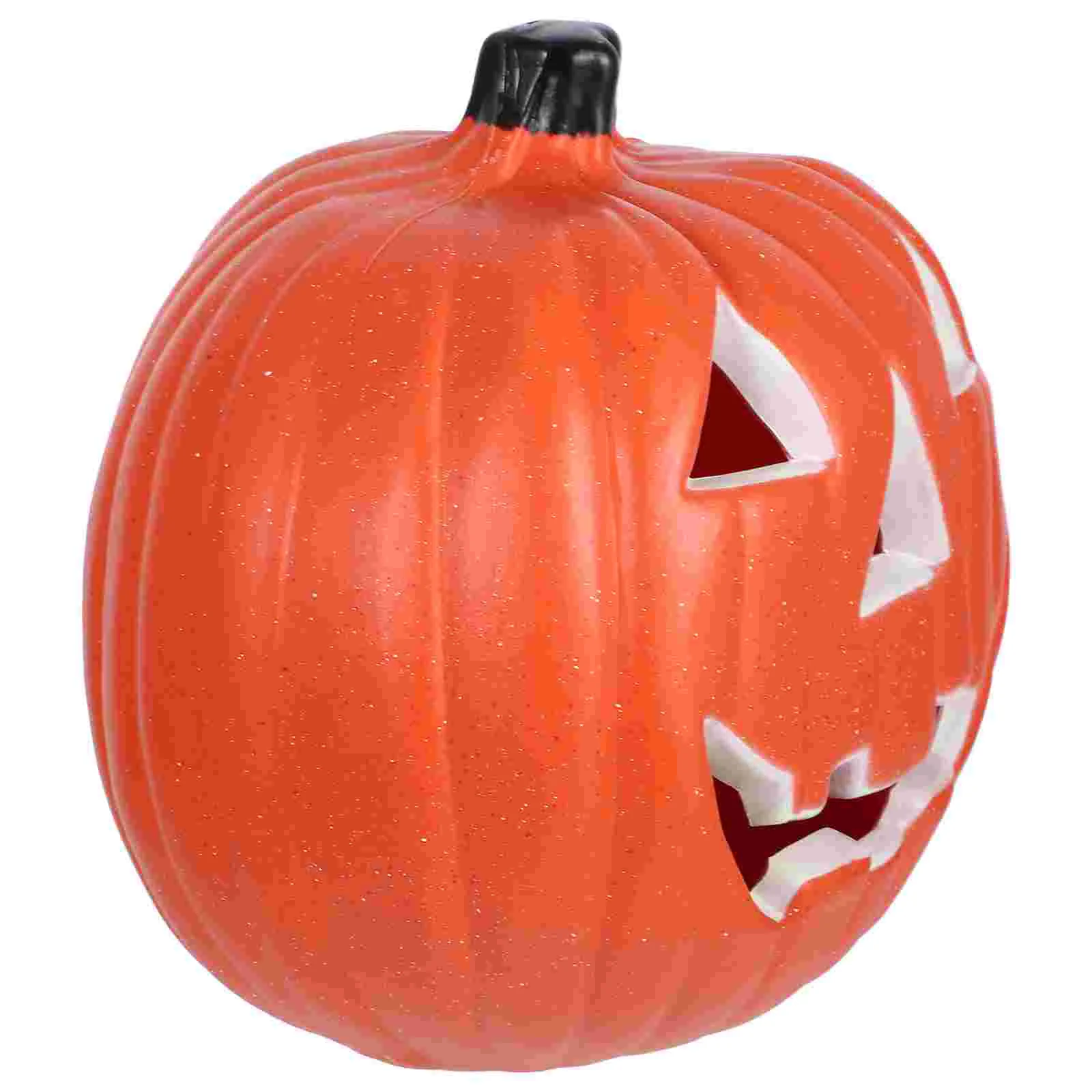 Decorazione per feste con zucca Jack-o-lantern scavata, luce in plastica per Halloween