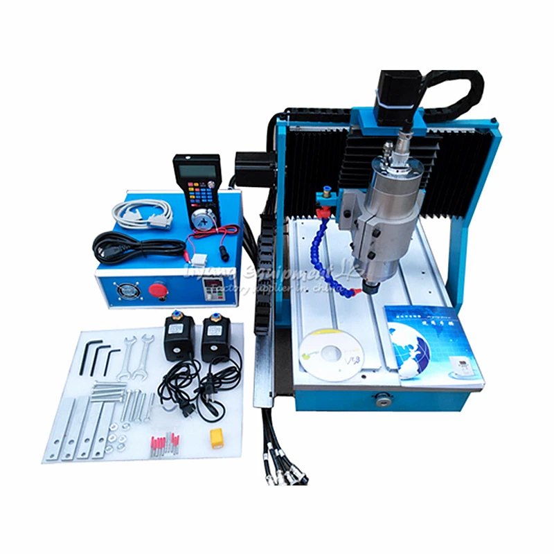 Linear Guideway Router Engraver 1500W CNC 3040L Parallel Port 4 Axis Metal Engraving Milling Machine