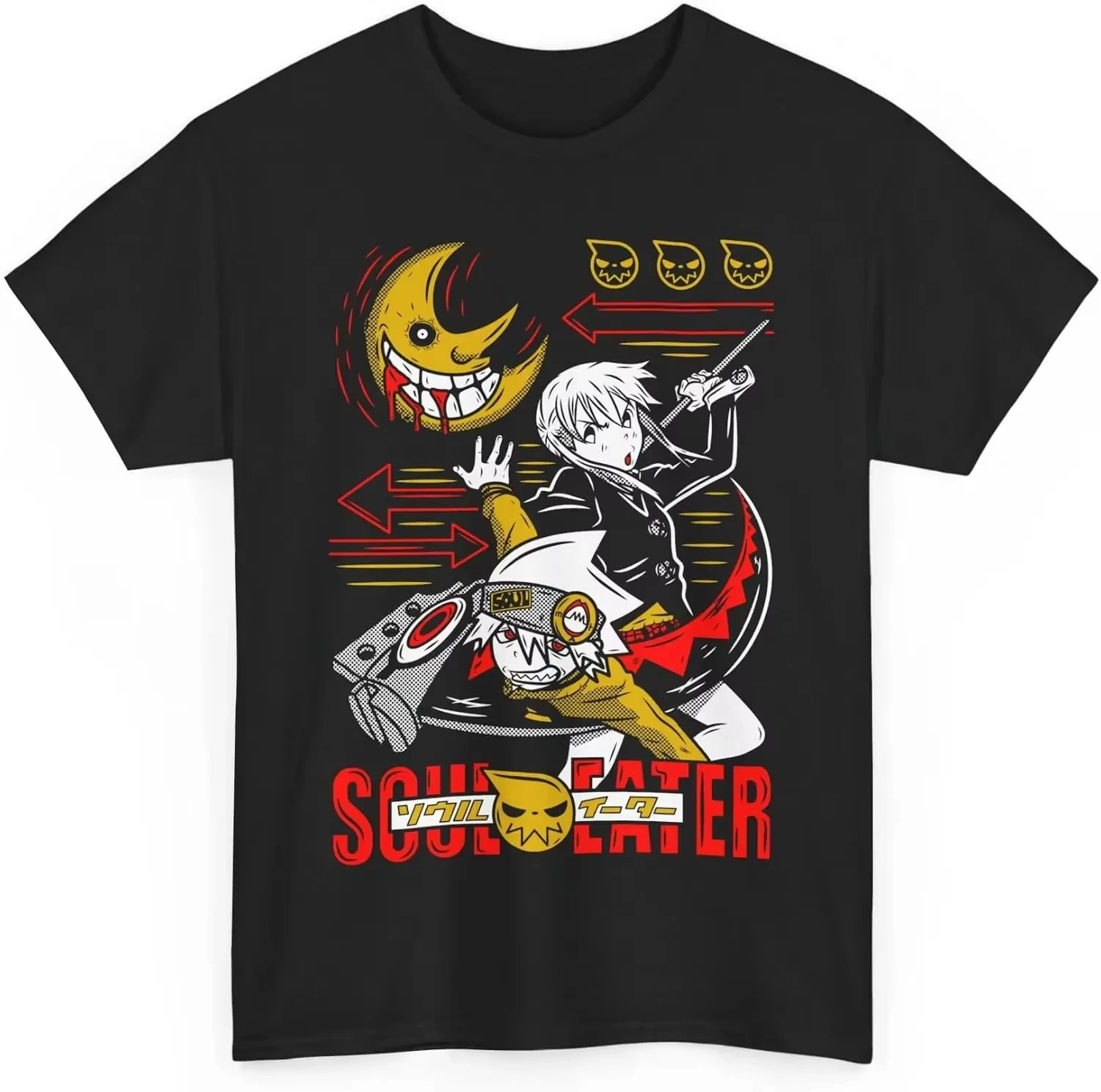 Soul Eater Anime Women Men T Shirt Year Round Clothing Oversized Personality Clothes Couples Streetwear Trendy Cotton Classic