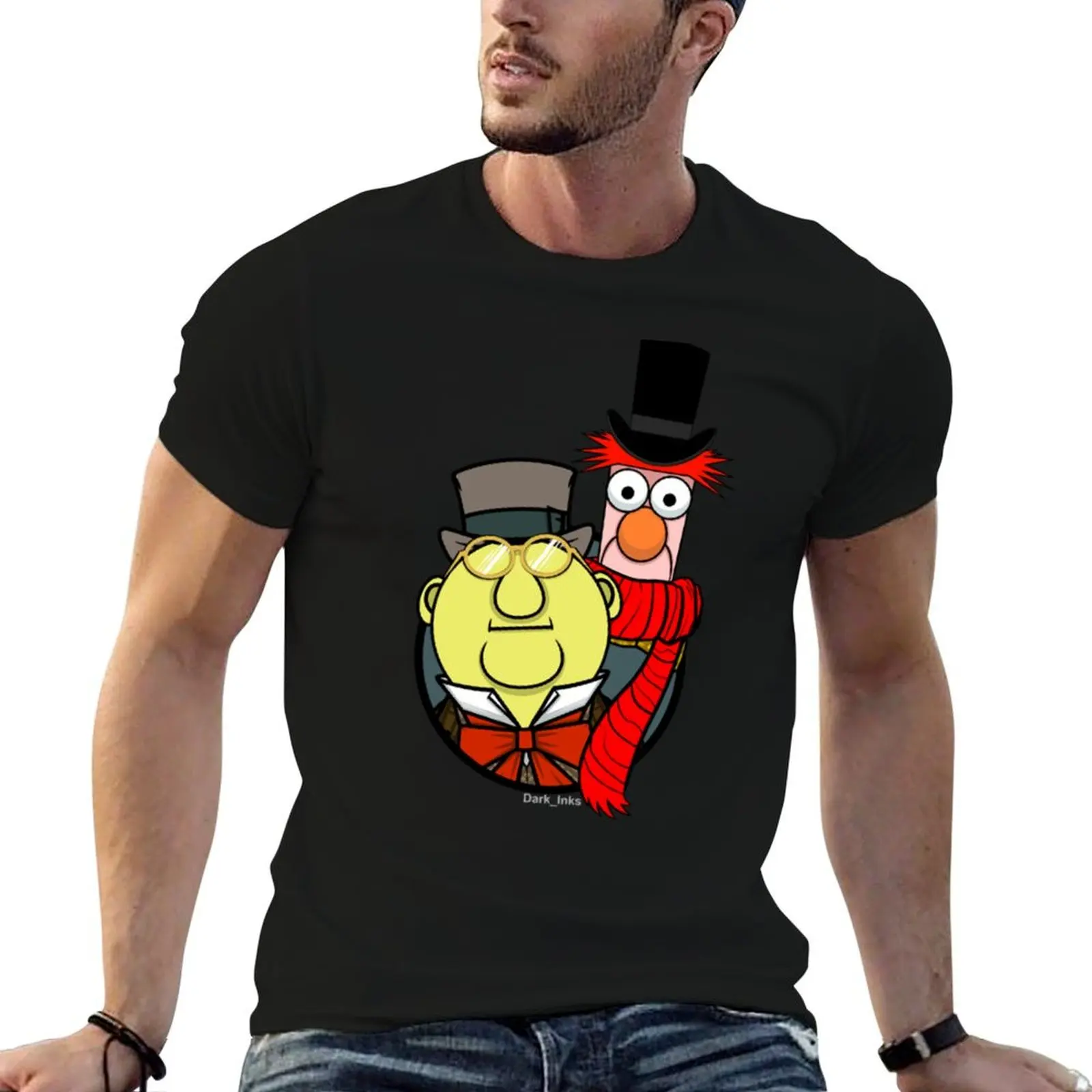 

Muppets Christmas Carol - Bunsen Honeydew and Beaker T-Shirt man t shirt summer t shirts for man slim fit T-Shirt