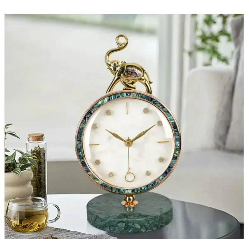 Silent Swing Clock European Style Bedroom Bedside Desktop Decoration Quiet Wall Clock Home Decor