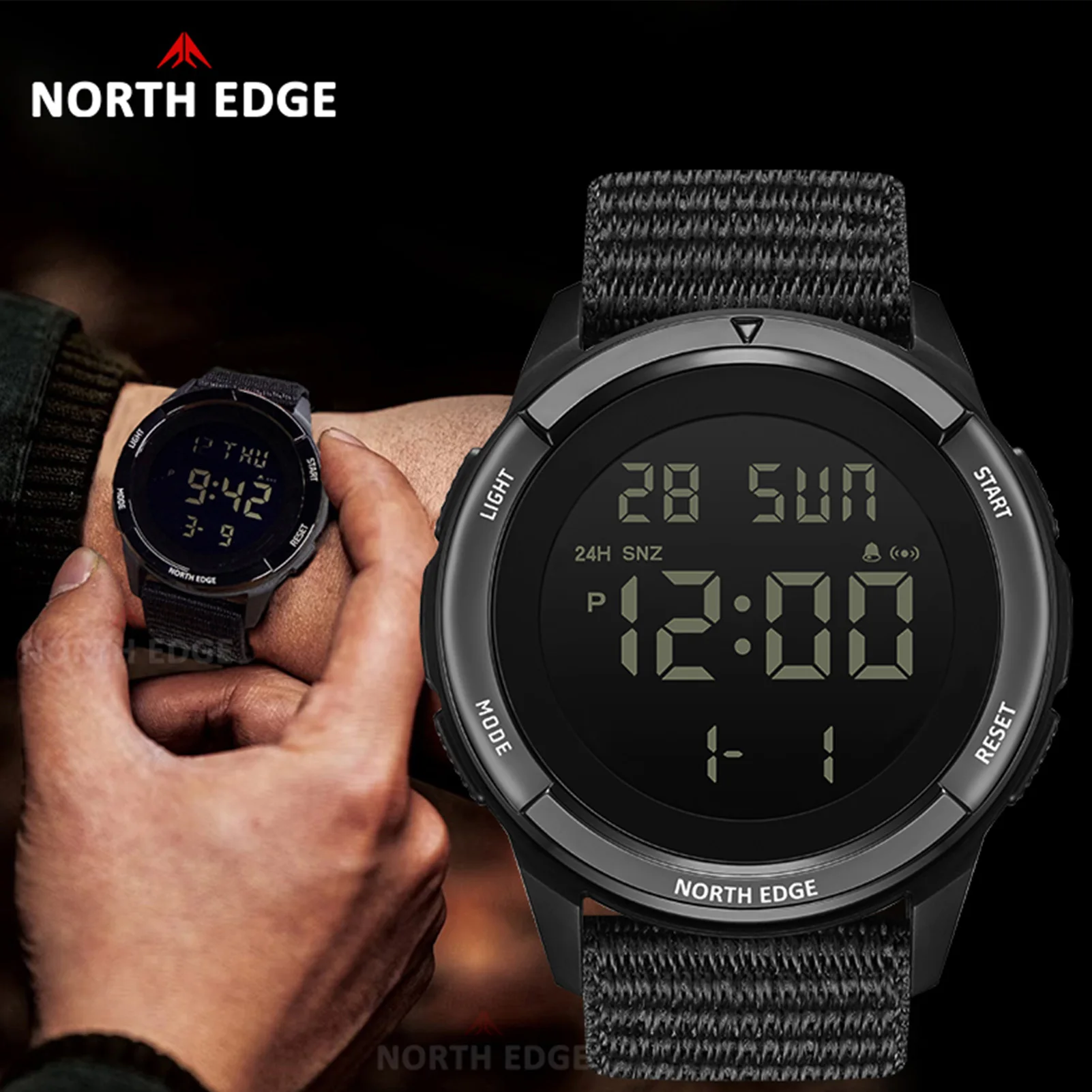 Reloj deportivo inteligente Reloj deportivo para exteriores Relojes deportivos digitales a prueba de lluvia de 50 M con relojes con retroiluminación LED para hombres