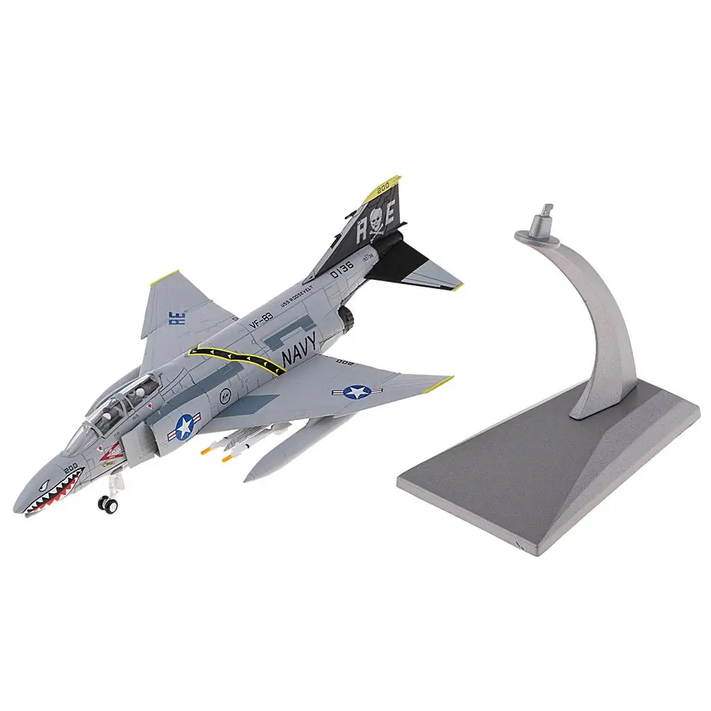 1/100 skala Die Cast F-4 Amerika Fighter Ⅱ pesawat terbang mainan