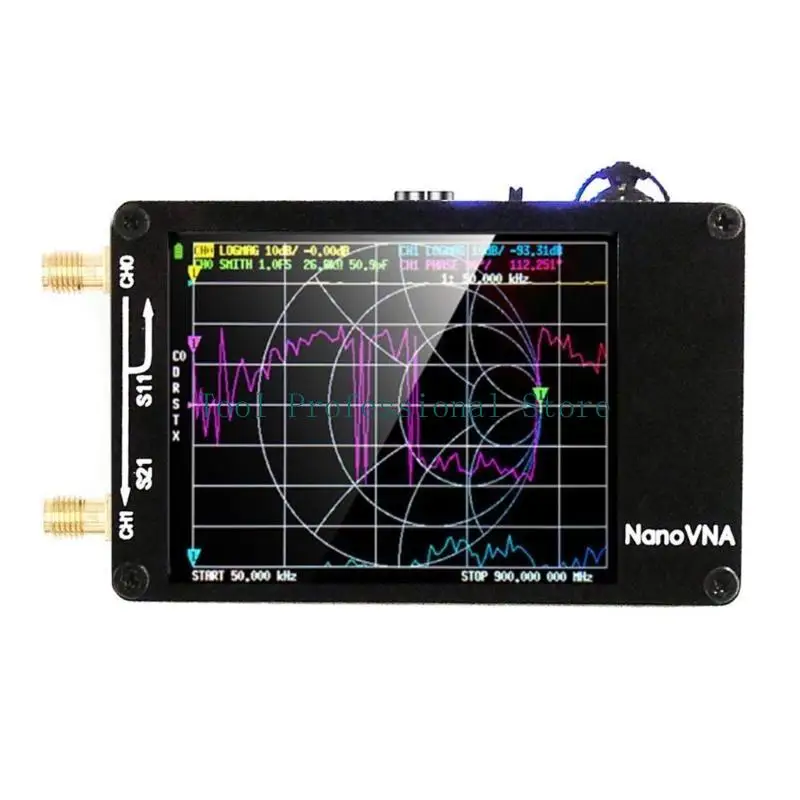 57QF NanoVNA Vector-Network Digital NanoVNA Tester with Card Slot Design Built-in Battery 2.8in TFT-Touch-Screen