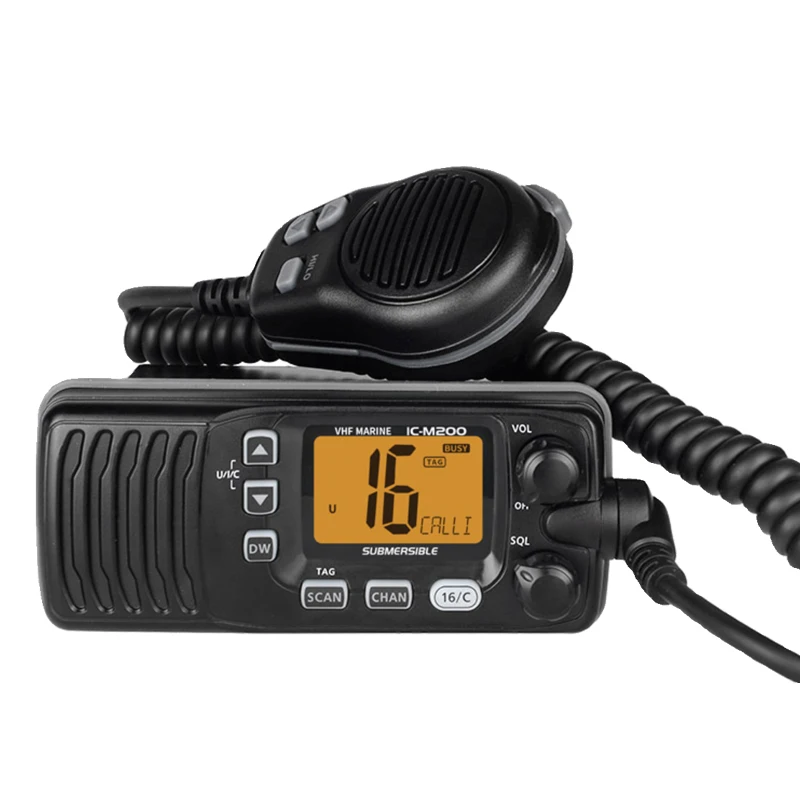 

VHF IPX7 Waterproof IC-M200 Radio Marine Transceiver 25w Long Range Communication Walkie Talkie