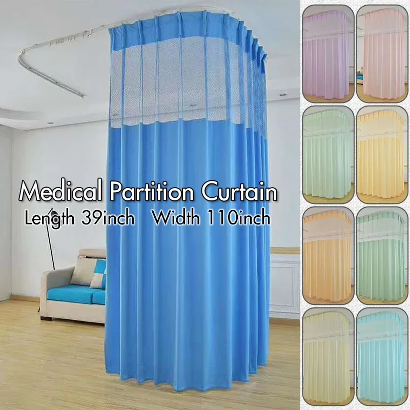 Hospital Medical Curtain Beauty Salon Curtains SPA Patient Blind Drapes Private Drape Window Treatment Panel Drapes With Hooks