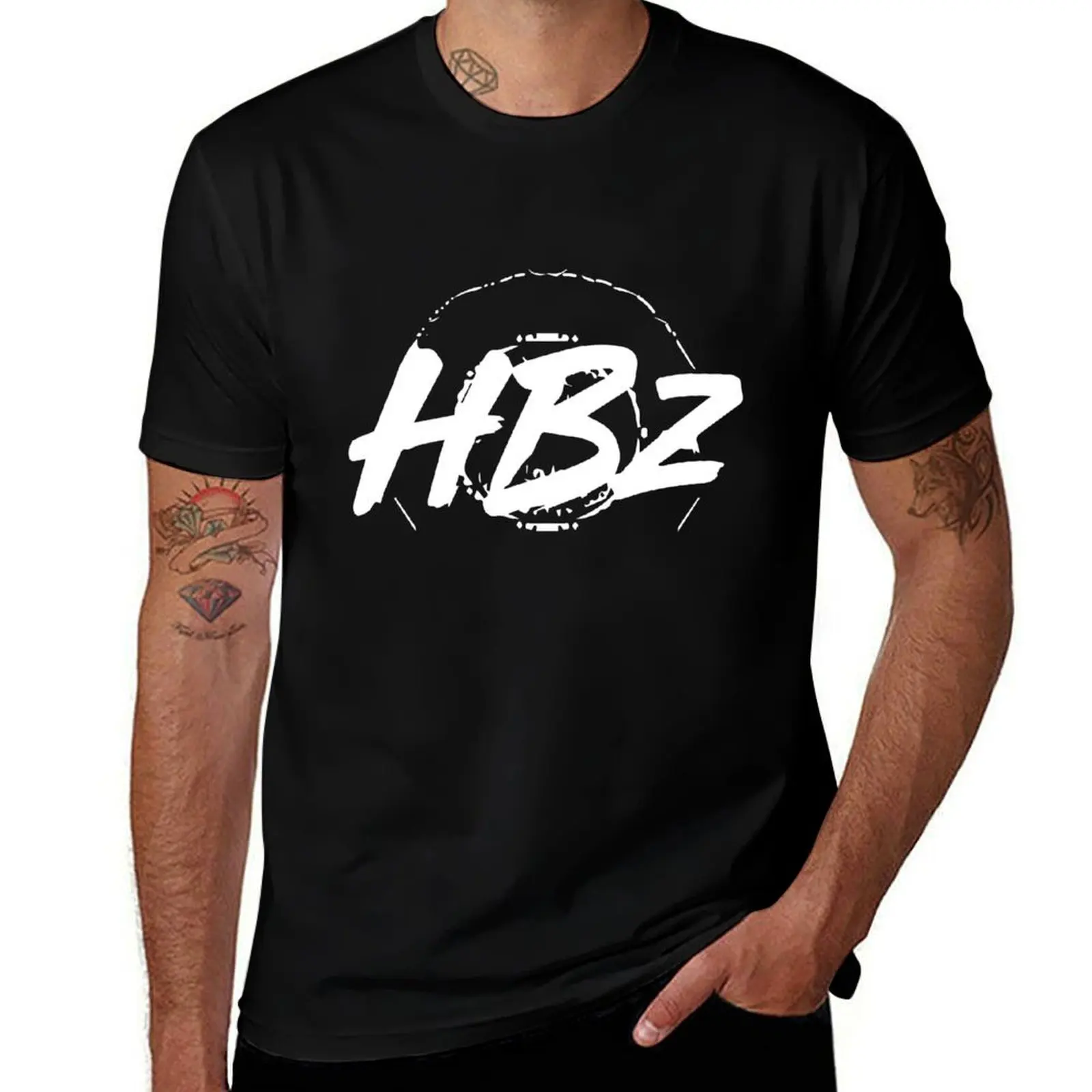 

HBz T-Shirt Basic Short Sleeve Cotton Blend T-Shirt