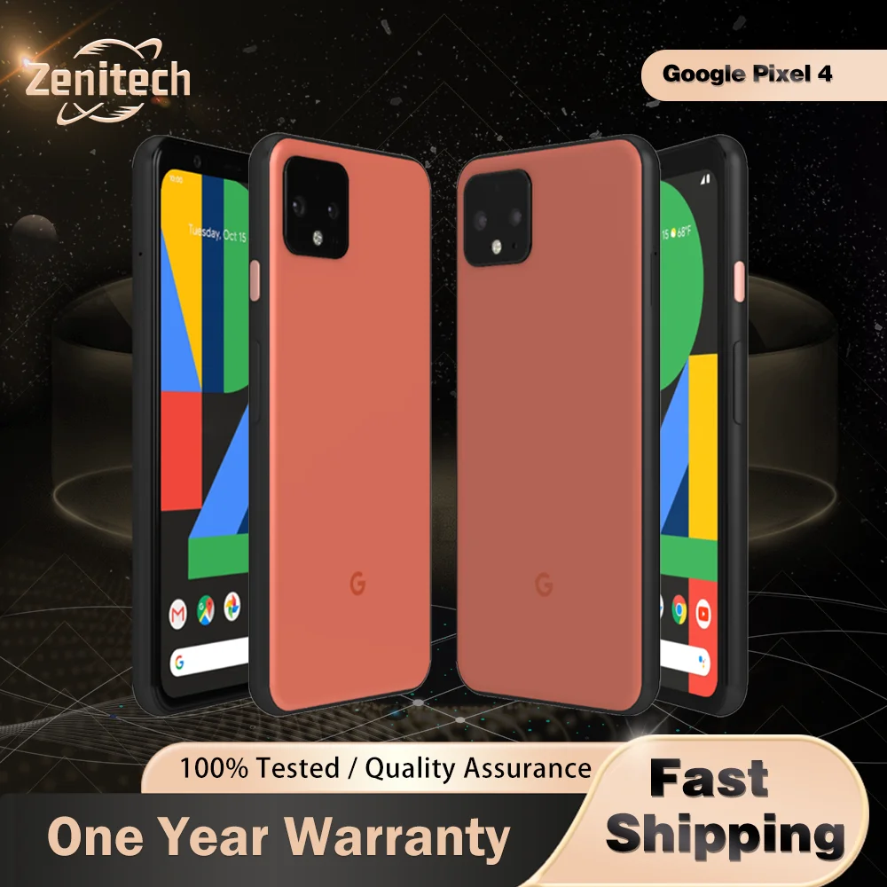 Original Google Pixel 4 Mobiltelefon Face ID 5,7 Zoll 6 GB RAM 64 GB/128 GB ROM NFC 12,2 MP + 16 MP + 8 MP Octa Core Android Pixel 4