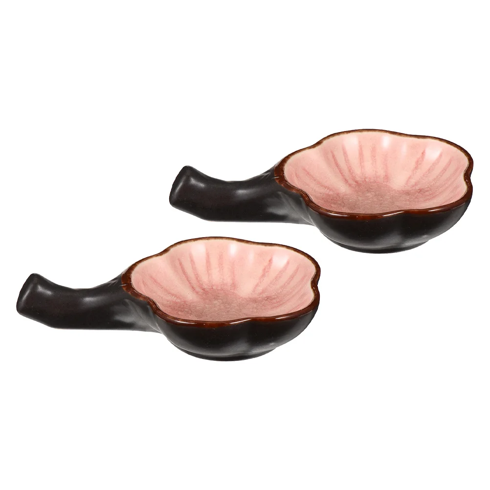 2 шт., керамическая тарелка для чернил, многофункциональный держатель для ручек в форме цветка, подставка для кистей для каллиграфии, элегантный дизайн, керамическая тарелка для чернил