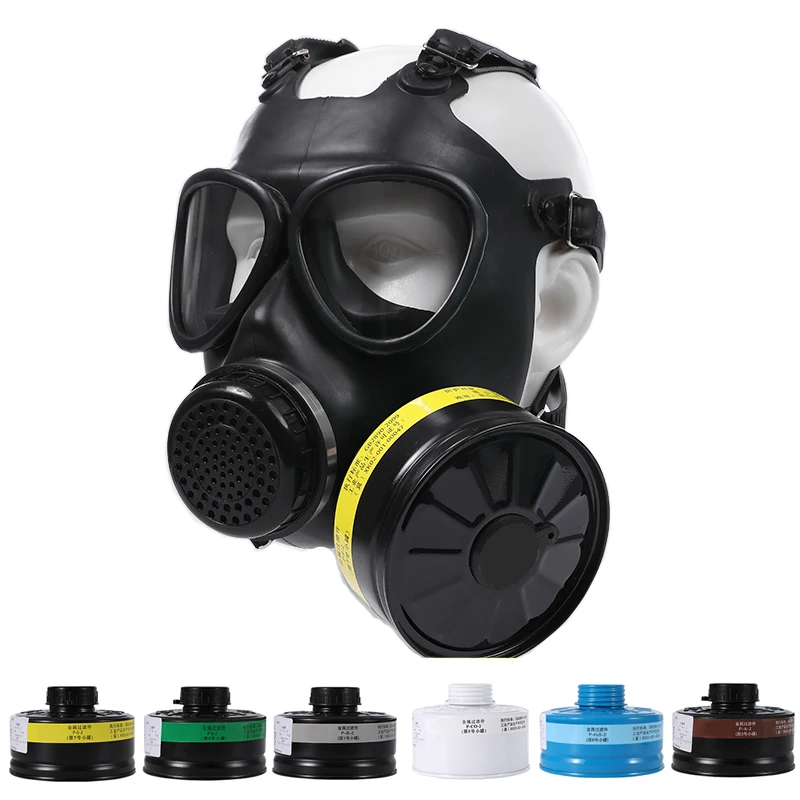 

Gas Mask Full Face Respirator Chemical Gas Filter Canister Painting Spray Pesticide Natural Rubber Mask Factory Work Safety