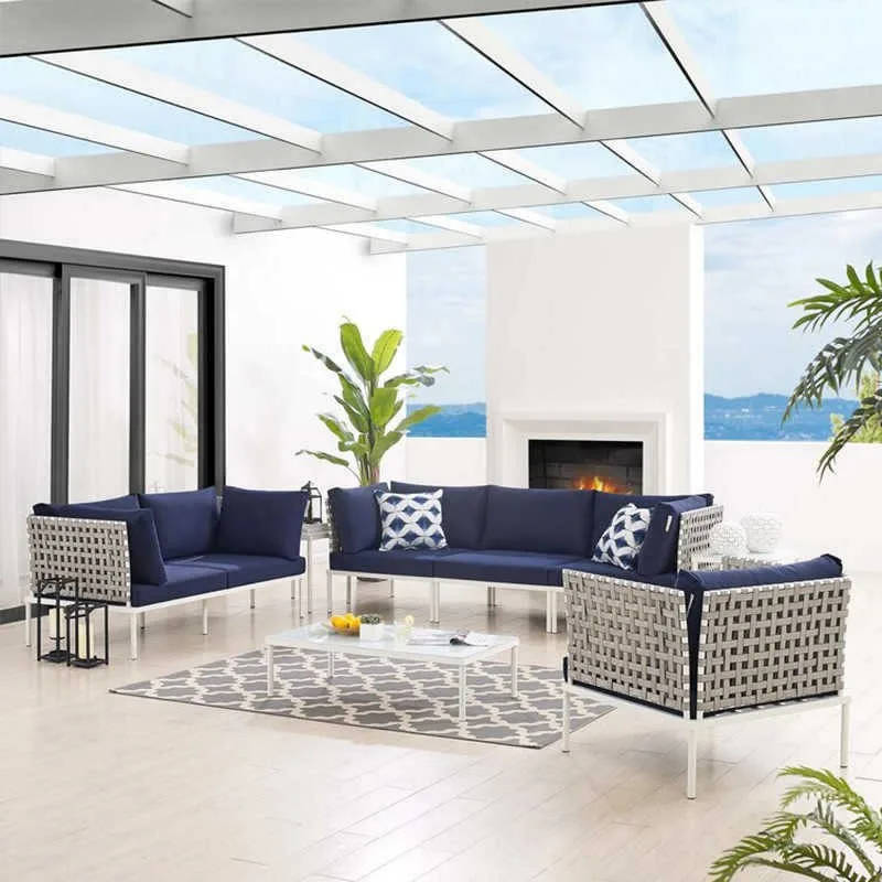 courtyard bed and breakfast terrace garden outdoor open-air waterproof and sunscreen leisure rattan chair sofa