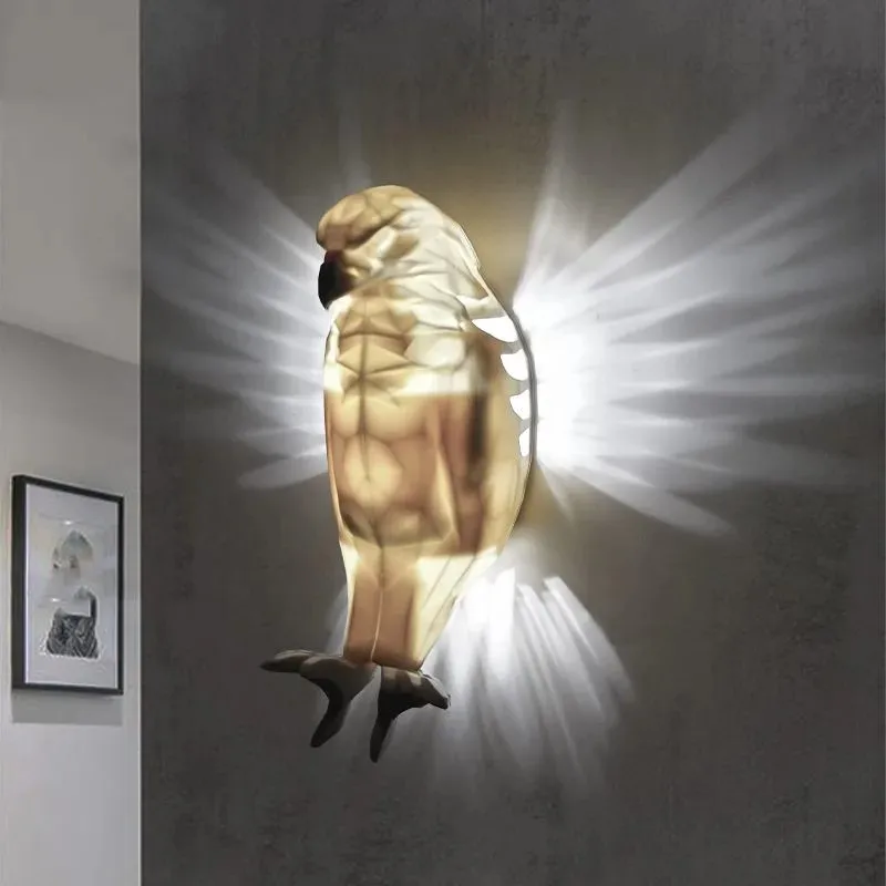 Lâmpada de parede águia, lâmpada personalizada montada na parede com projeção de animais, luz noturna simples e criativa para casa, decoração artística