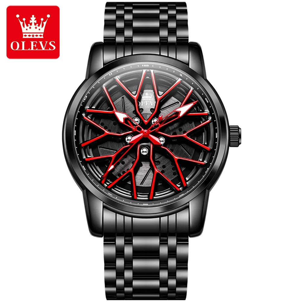 OLEVS montres homme 3701 nouvelle haute qualité Original hommes chance volant montre à Quartz 30 M étanche montres de sport pour hommes Reloj