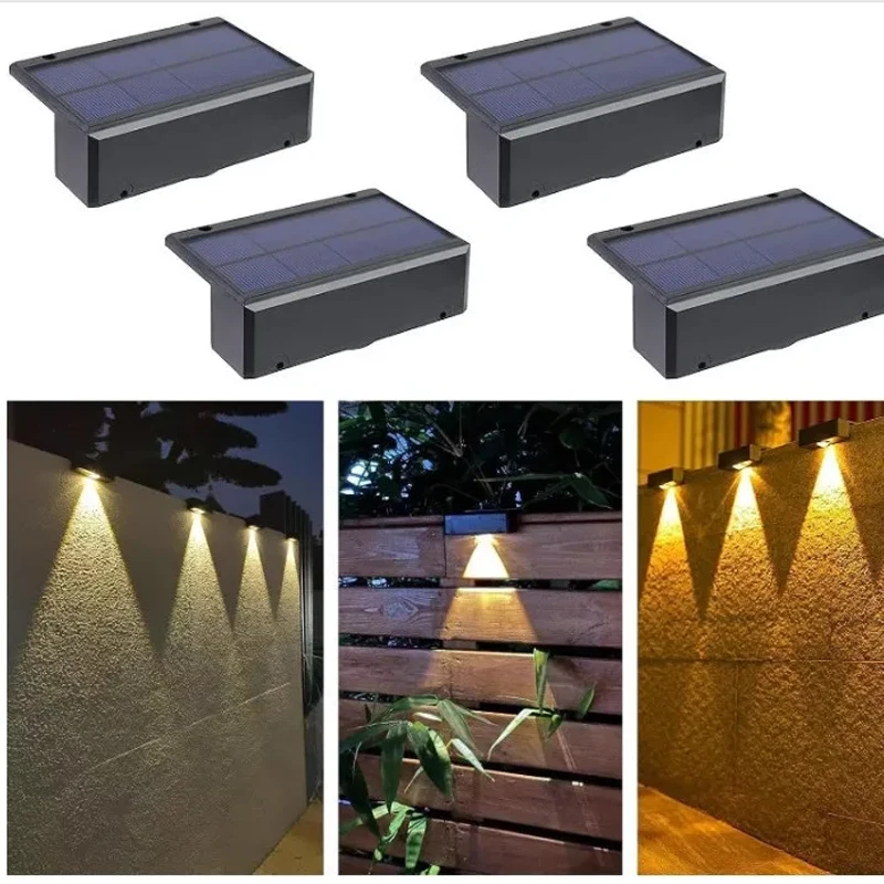 

2025 светодиодный солнечный настенный светильник для мытья воды, водонепроницаемый IP65, садовый настенный светильник, солнечный светильник для забора, настенный светильник, декоративное освещение