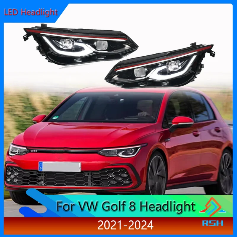 

Передняя лампа для обновления фар Volkswagen Golf 8, (2021-2024 г.) для моделей High-Spec со светодиодными дневными ходовыми огнями