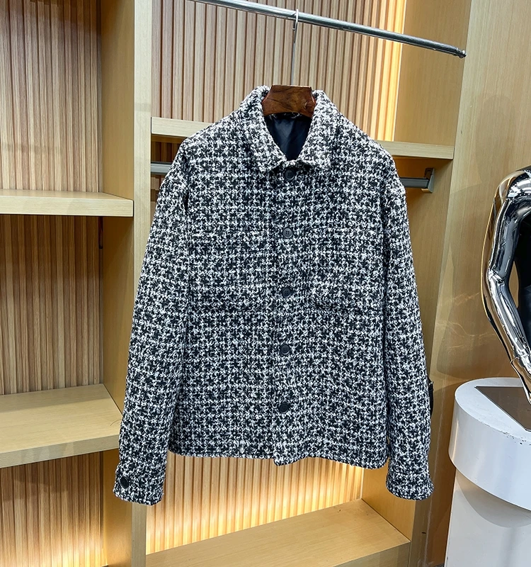 

Заказ на заказ! Твидовая текстура! Весенне-осеннее длинное пальто-туэт с воротником-стойкой Sve irt Youthful Vitali Sle стандартного кроя