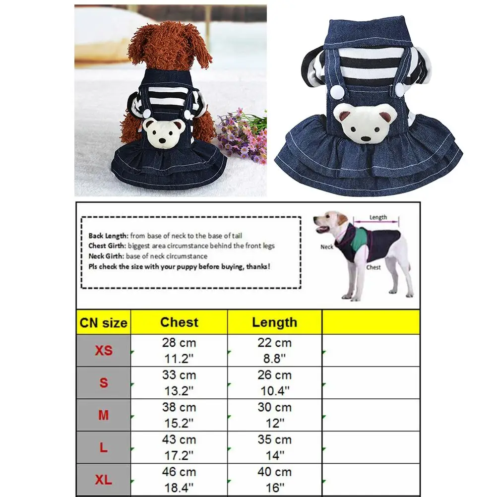 

Sling Skirt Cute Dog Dress Small Puppy Outfits Soft Material Cool Warm Comfortable Everyday Walk Weekend Party