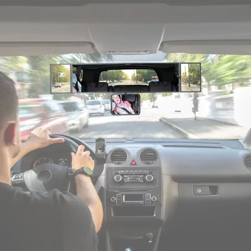 Neuer Baby-Rückspiegel, Vergrößerter Rückspiegel mit Clip, Weitwinkel-Rückansicht, Reduziert Effektiv den Toten Winkel für Auto, SUV, LKW – Detail 2