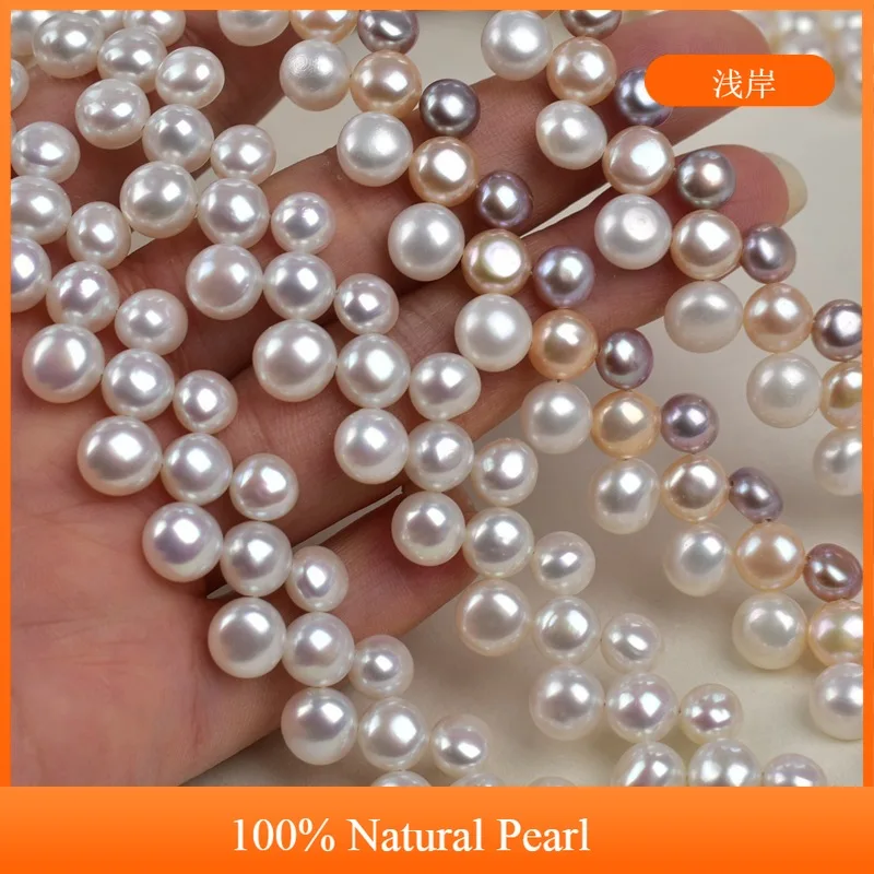 

7-8-9mm High-Quality Baroque Natural Freshwater Pearl Semi-Finished Beads for Jewelry Making DIY Necklace Bracelet Accessories