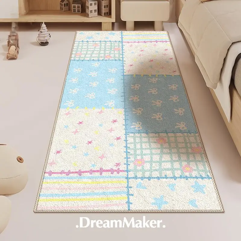 VIKAMA Cream-style Sub-living Room Carpet, Coffee Table Carpet, Floor Mat, Rental House, Children's Room, Home Decoration