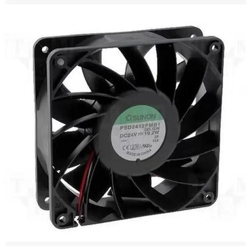 for SUNON 12038 PSD2412PMB1 DC24V 19.2W 3-Wire Inverter Fan Original Built-in Cooling Blower