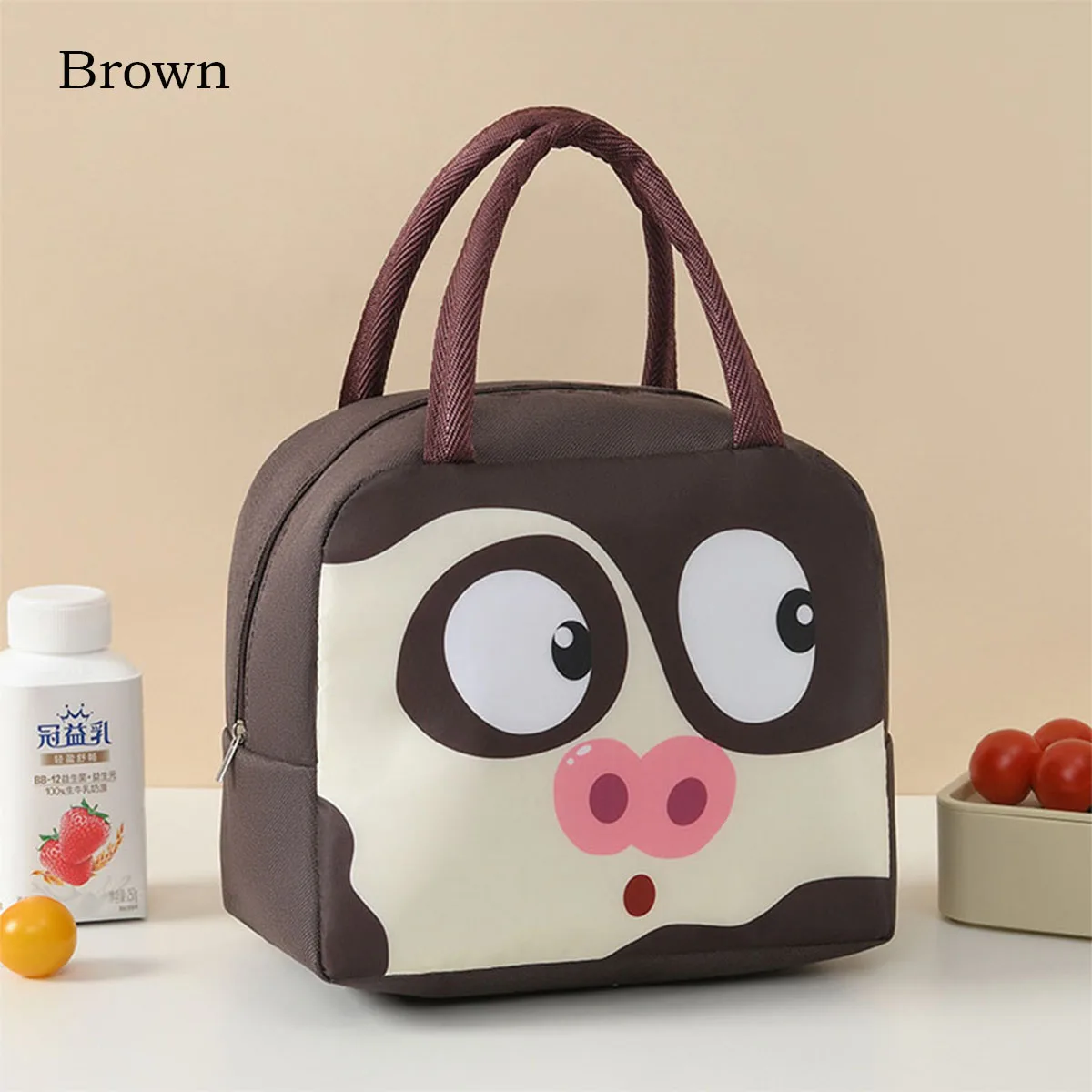 1Pcs Thickened Cute Bag Insulated Bento Portable Cartoon Portable Handbag Lunch Box Pet Ice Preservation Bag Oxford Cloth Bag