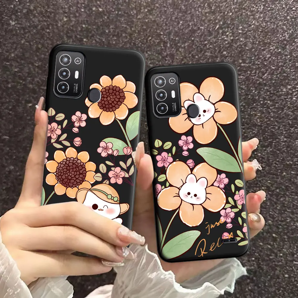 For ZTE Blade A52 Lite a52 Case Natural Soft Silicone Beauty Floral TPU Phone Case For ZTE Blade A53 Pro Back Cover Protector