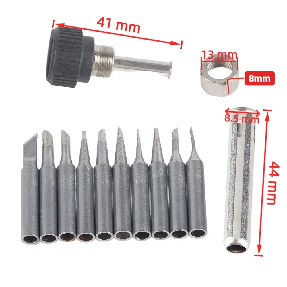 10 قطعة مادة قاعدة النحاس سبيكة لحام نصائح مجموعة 900M-T سلسلة نصائح لمحطات 936 ، 937 ، 938 ، 852D ، 8586