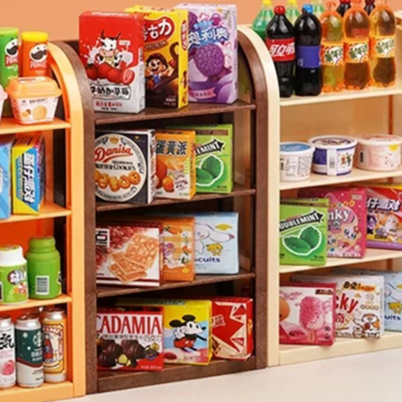 1:12 Dollhouse Miniature Supermarket Shelf Display Stand Storage Rack Scene Decor Toy Doll House Accessories