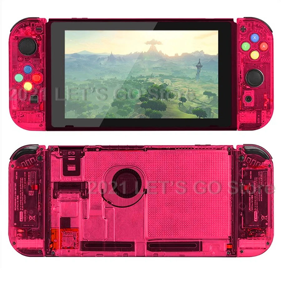 Nintendo Switch用の透明な紫のシェル,コンソール用のスペア